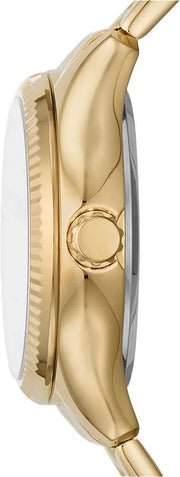  Shop Authentic Fossil Rye Automatic Skeleton Gold Dial Gold Steel Strap Watch for Women - BQ3755 - Luxxuri