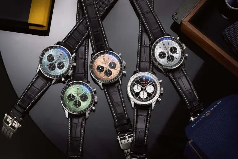  Shop Authentic Breitling Navitimer B01 Chronograph 43 Silver Dial Black Leather Strap Watch for Men - AB0138241G1P1 - Luxxuri