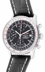  Shop Authentic Breitling Navitimer 1 Chronograph 41mm Automatic Black Dial Black Leather Strap Mens Watch - A13324121B1P1 - Luxxuri