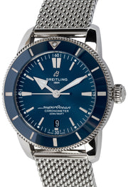  Shop Authentic Breitling Superocean Heritage B20 Automatic 44 Blue Dial Silver Mesh Bracelet Watch for Men - AB2030161C1A1 - Luxxuri