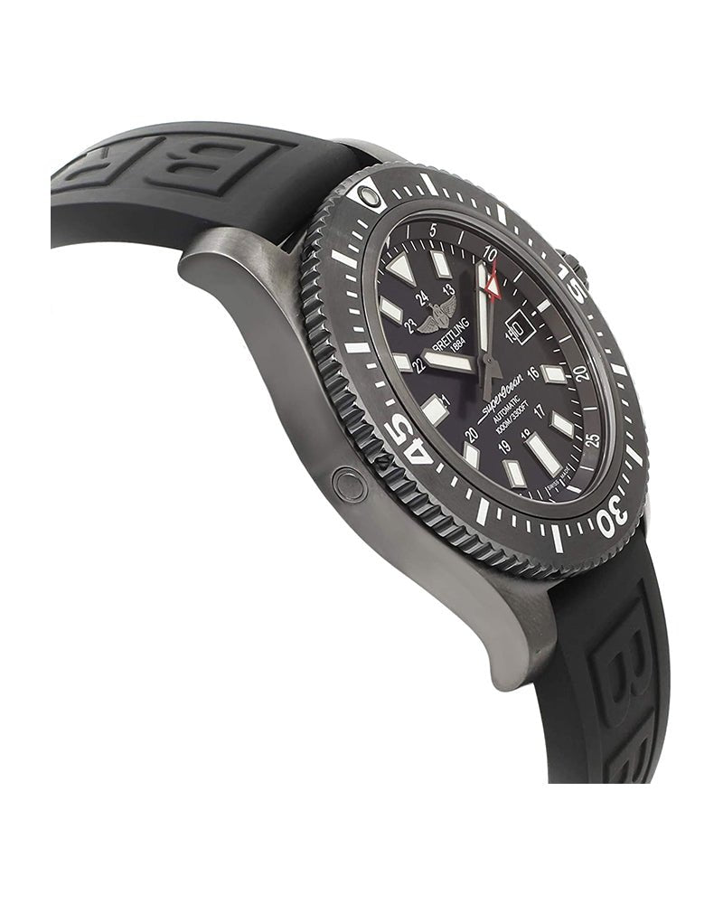  Shop Authentic Breitling Superocean 44mm Special Volcano Black Dial Black Rubber Strap Watch for Men - M17393131B1S1 - Luxxuri