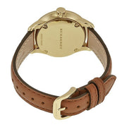  Shop Authentic Burberry The Classic Champagne Gold Dial Brown Leather Strap Watch for Women - BU10101 - Luxxuri