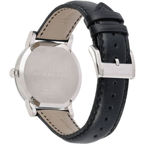  Shop Authentic Burberry The City Black Dial Black Leather Strap Watch for Men - BU9009 - Luxxuri
