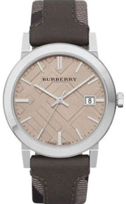  Shop Authentic Burberry The City Grey Dial Leather Strap Watch for Men - BU9020 - Luxxuri
