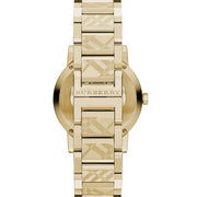  Shop Authentic Burberry The City Gold Dial Gold Steel Strap Watch for Women - BU9145 - Luxxuri