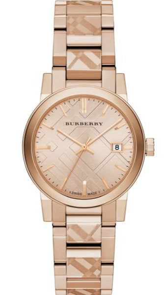  Shop Authentic Burberry The City Rose Gold Dial Rose Gold Steel Strap Watch for Women - BU9146 - Luxxuri