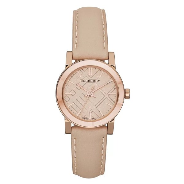  Shop Authentic Burberry The City Gold Dial Beige Leather Strap Watch for Women - BU9210 - Luxxuri