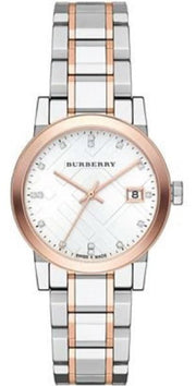  Shop Authentic Burberry The City Silver Dial Two Tone Steel Strap Watch for Women - BU9214 - Luxxuri