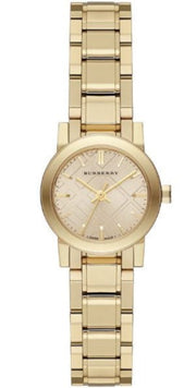  Shop Authentic Burberry The City Gold Dial Gold Steel Strap Watch for Women - BU9227 - Luxxuri