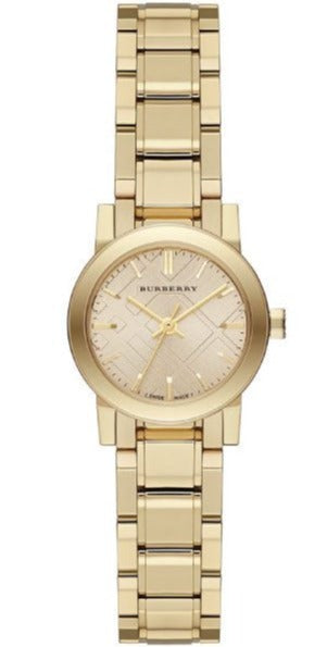  Shop Authentic Burberry The City Gold Dial Gold Steel Strap Watch for Women - BU9227 - Luxxuri