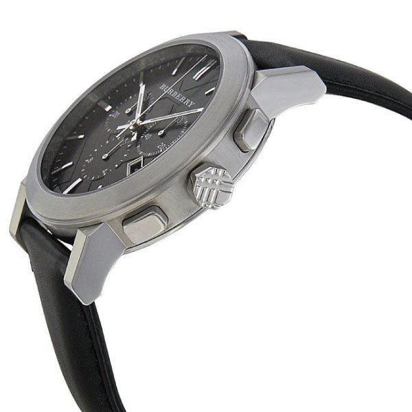  Shop Authentic Burberry The City Grey Dial Black Leather Strap Watch for Men - BU9359 - Luxxuri