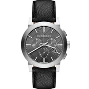  Shop Authentic Burberry The City Grey Dial Black Leather Strap Watch for Men - BU9359 - Luxxuri