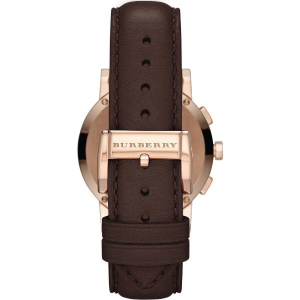  Shop Authentic Burberry The City Grey Dial Brown Leather Strap Unisex Watch - BU9755 - Luxxuri