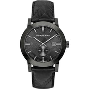  Shop Authentic Burberry The City Black Dial Black Leather Strap Watch for Men - BU9906 - Luxxuri