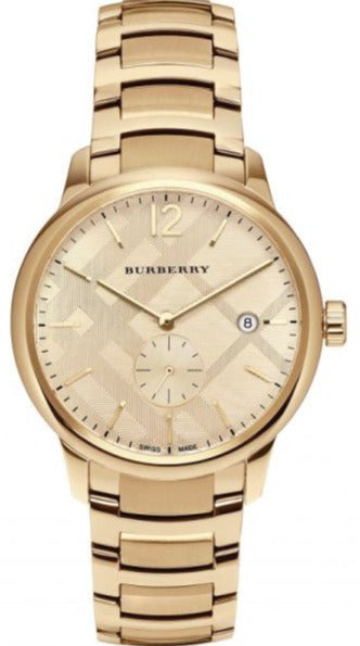  Shop Authentic Burberry The Classic Gold Dial Gold Steel Strap Watch for Men - BU10006 - Luxxuri