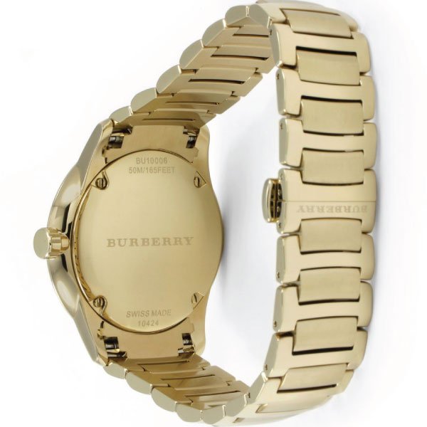 Shop Authentic Burberry The Classic Gold Dial Gold Steel Strap Watch for Men - BU10006 - Luxxuri