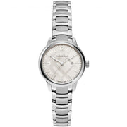  Shop Authentic Burberry The Classic Silver Dial Silver Steel Strap Watch for Women - BU10108 - Luxxuri
