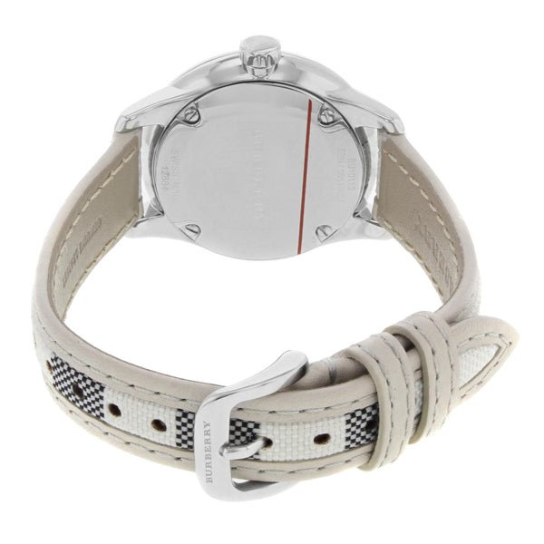  Shop Authentic Burberry The Classic Guilloche Silver Dial Grey Leather Strap Watch for Women - BU10113 - Luxxuri