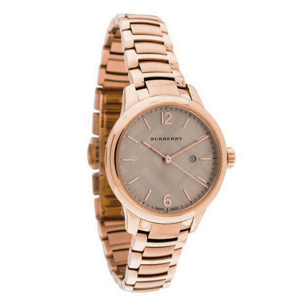  Shop Authentic Burberry The Classic Rose Gold Dial Rose Gold Steel Strap Watch for Women - BU10116 - Luxxuri