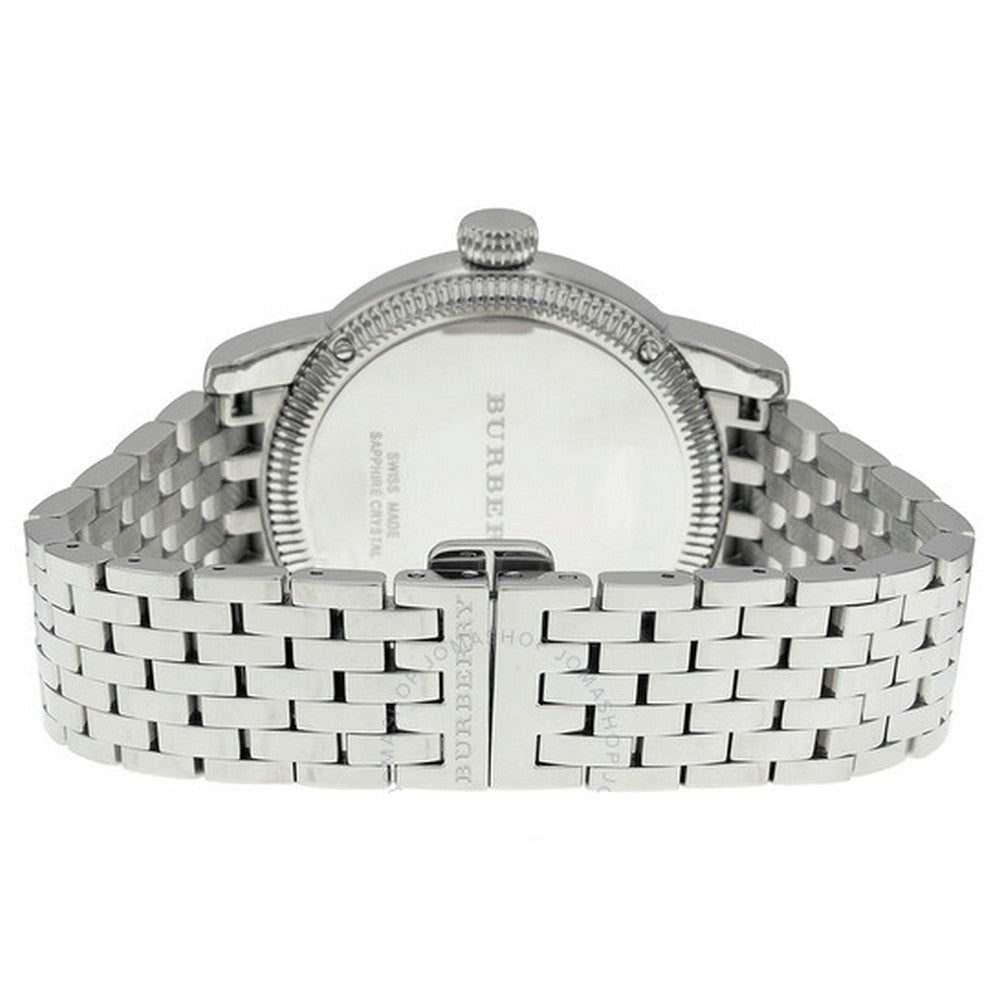  Shop Authentic Burberry Analog White Dial Silver Steel Strap Watch for Women - BU7838 - Luxxuri