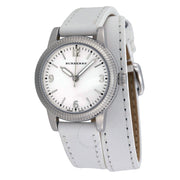  Shop Authentic Burberry Utilitarian White Dial White Leather Strap Watch for Women - BU7846 - Luxxuri