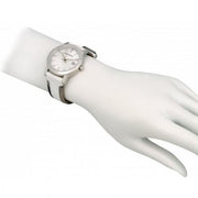  Shop Authentic Burberry The City Silver Dial White Leather Strap Watch for Women - BU9019 - Luxxuri