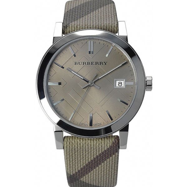  Shop Authentic Burberry The City Nova Beige Dial Grey Leather Strap Watch for Women - BU9023 - Luxxuri