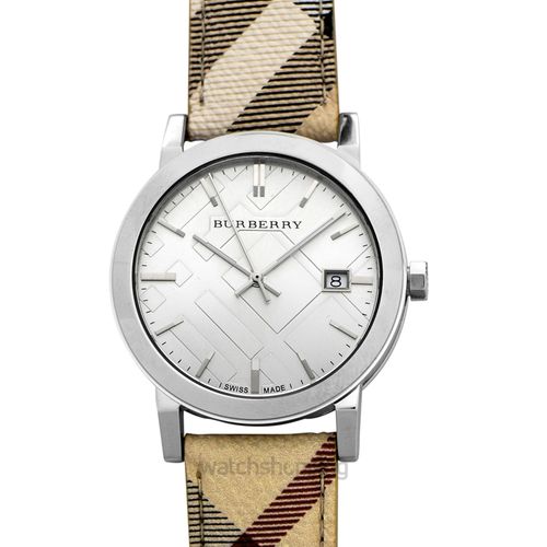  Shop Authentic Burberry The City Silver Dial Brown Leather Strap Watch for Women - BU9025 - Luxxuri