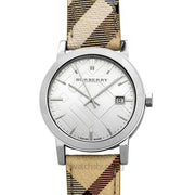  Shop Authentic Burberry The City Silver Dial Brown Leather Strap Watch for Women - BU9025 - Luxxuri