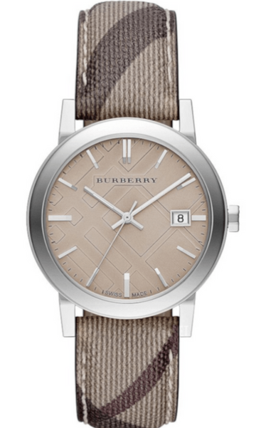 Shop Authentic Burberry The City Nova Beige Dial Grey Leather Strap Watch for Women - BU9023 - Luxxuri