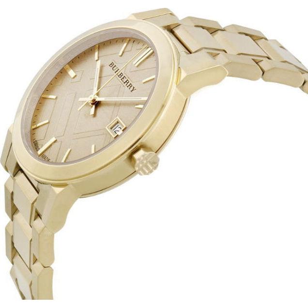  Shop Authentic Burberry The City Gold Dial Gold Steel Strap Watch for Women - BU9033 - Luxxuri