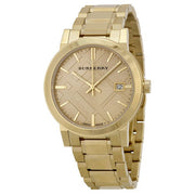  Shop Authentic Burberry The City Gold Dial Gold Steel Strap Watch for Women - BU9033 - Luxxuri