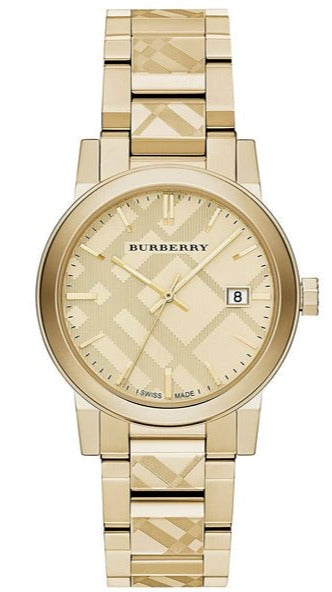  Shop Authentic Burberry The City Gold Dial Gold Steel Strap Watch for Men - BU9038 - Luxxuri