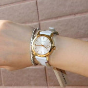  Shop Authentic Burberry The City White Dial White Leather Strap Watch for Women - BU9209 - Luxxuri