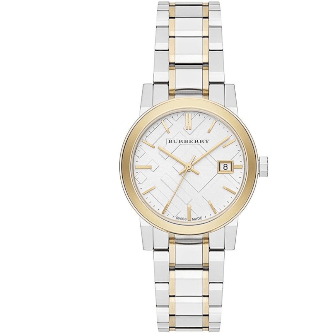  Shop Authentic Burberry The City Silver Dial Two Tone Steel Strap Watch for Women - BU9217 - Luxxuri