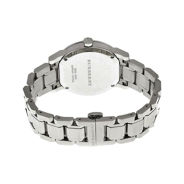  Shop Authentic Burberry The City Pink Dial Silver Steel Strap Watch for Women - BU9124 - Luxxuri
