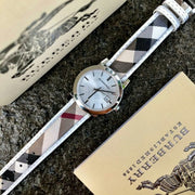  Shop Authentic Burberry The City Silver Dial Brown Leather Strap Watch for Women - BU9136 - Luxxuri