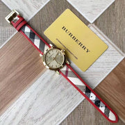  Shop Authentic Burberry The City Champagne Dial Leather Strap Watch for Women - BU9139 - Luxxuri
