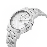  Shop Authentic Burberry The City White Dial Silver Steel Strap Watch for Women - BU9144 - Luxxuri