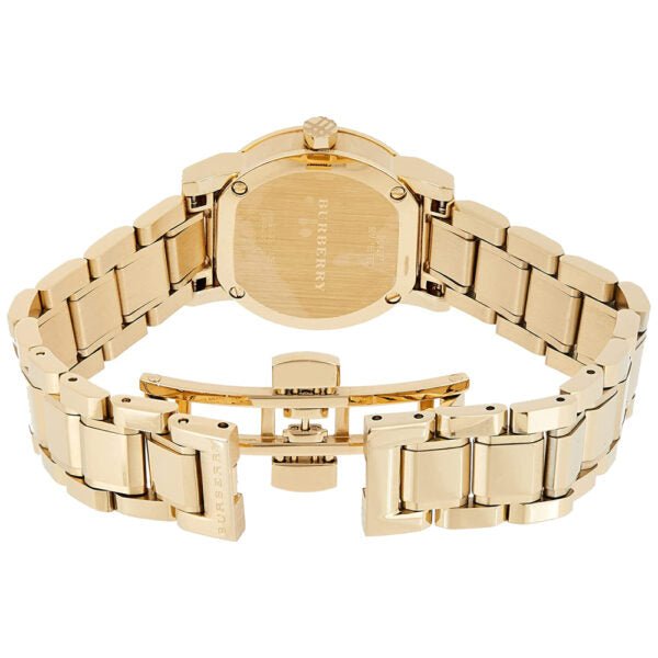 Shop Authentic Burberry The City Gold Dial Gold Steel Strap Watch for Women - BU9227 - Luxxuri