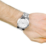  Shop Authentic Burberry The City Chronograph Silver Dial Silver Steel Strap Watch for Men - BU9350 - Luxxuri