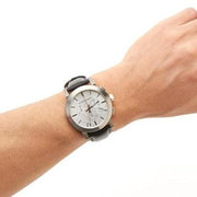  Shop Authentic Burberry The City Chronograph White Dial Black Leather Strap Watch for Men - BU9355 - Luxxuri