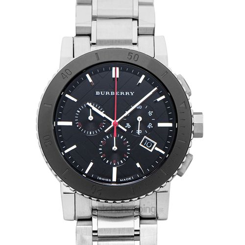  Shop Authentic Burberry The City Black Dial Silver Steel Strap Watch for Men - BU9380 - Luxxuri