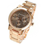  Shop Authentic Burberry The City Grey Dial Rose Gold Steel Strap Unisex Watch - BU9754 - Luxxuri