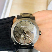  Shop Authentic Burberry The City Black Dial Black Steel Strap Watch for Men - BU9902 - Luxxuri