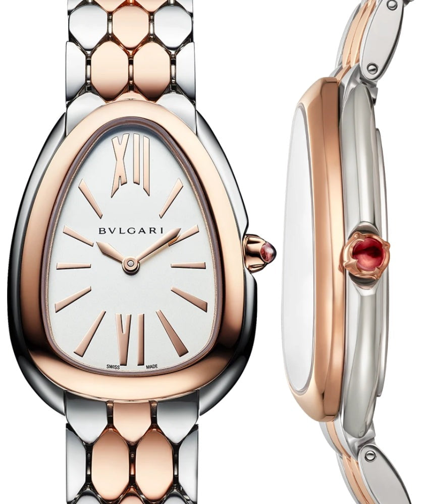  Shop Authentic Bvlgari Serpenti Seduttori White Dial Two Tone Steel Strap Watch for Women - SERPENTI103277 - Luxxuri