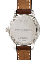  Shop Authentic Burberry Utilitarian White Dial Brown Leather Strap Watch for Women - BU7848 - Luxxuri