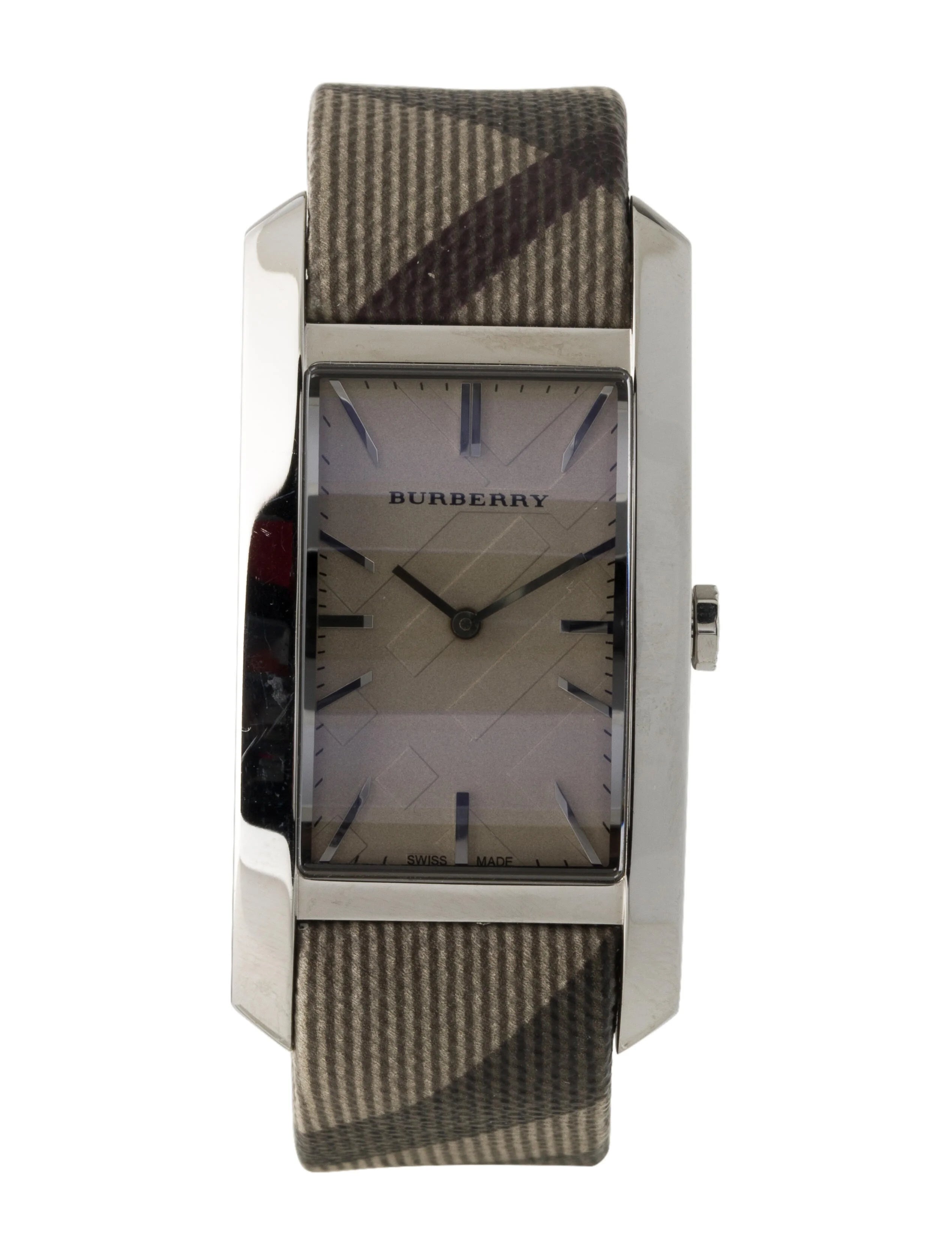  Shop Authentic Burberry Nova Check Silver Dial Two Tone Leather Strap Watch For Women - BU9404 - Luxxuri
