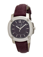  Shop Authentic Burberry Brit The Britain Maroon Dial Maroon Leather Strap Watch for Women - BBY1714 - Luxxuri