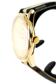  Shop Authentic Burberry The Classic Round Gold Dial Brown Leather Strap Unisex Watch  - BU10001 - Luxxuri